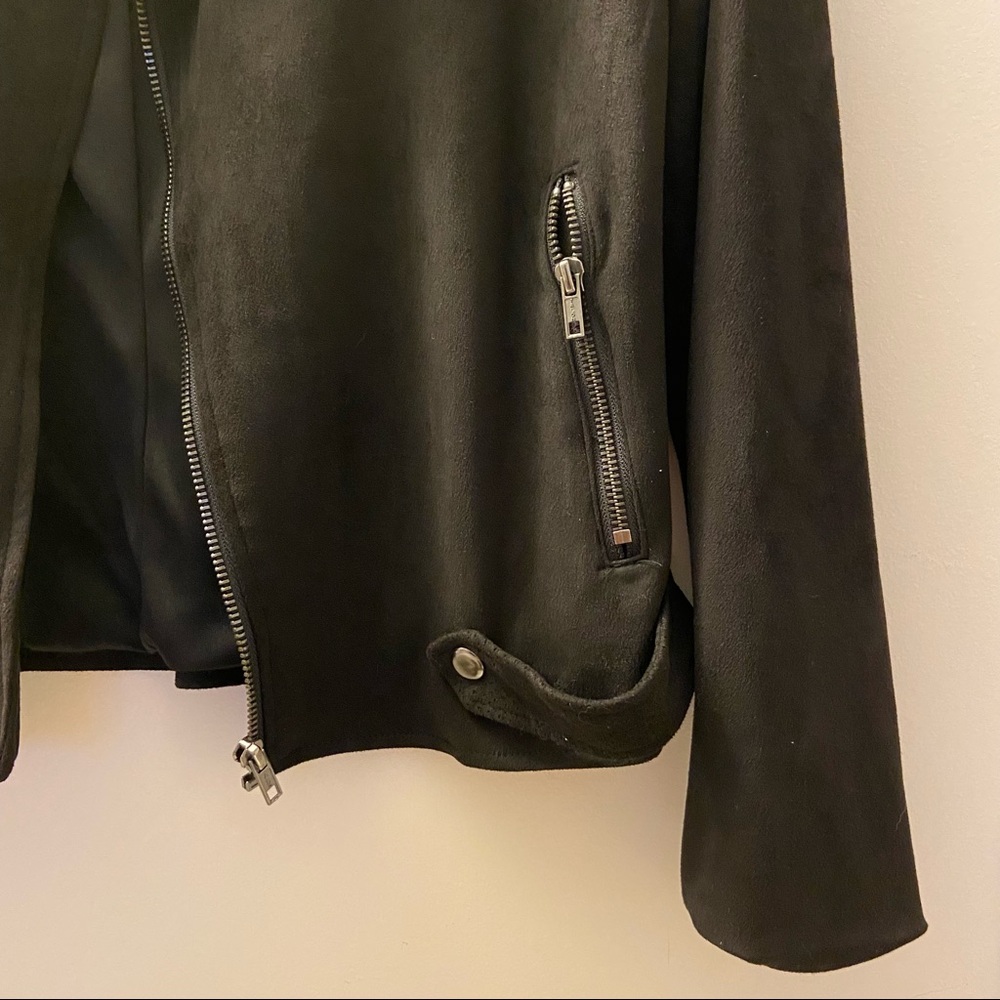 NWOT Market & Spruce Black Suede Moto Jacket - Picture 3 of 5